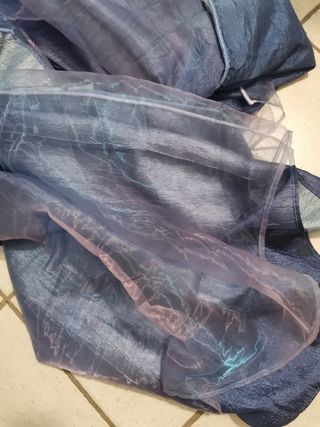 Tendoni doppio velo blu viola