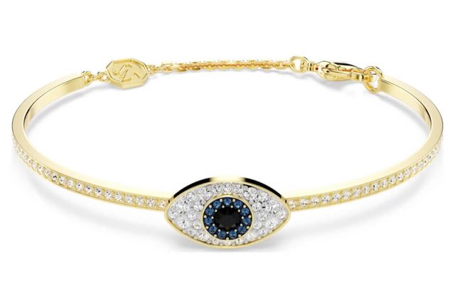 Collar y pulsera dorados de swarovski