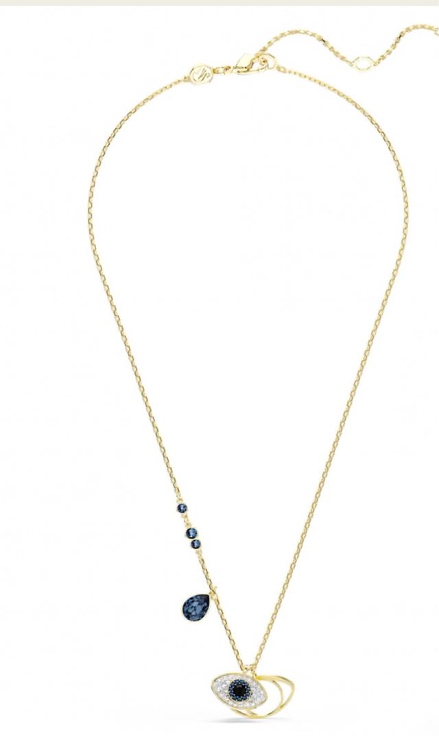 Collar y pulsera dorados de swarovski