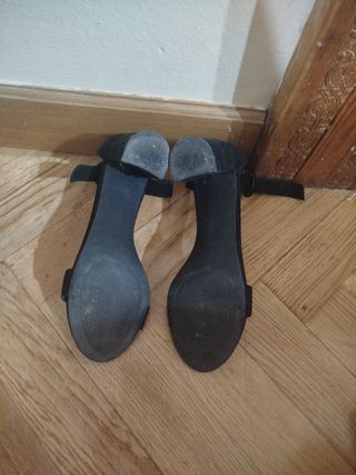 Sandalias mujer negras tacón 7cm - 39