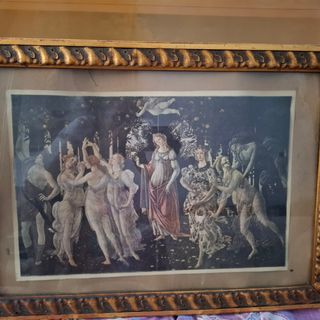 Lámina antigua - Primavera de Botticelli