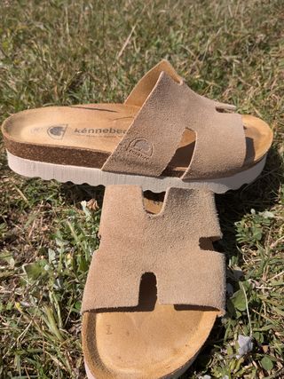 Sandalias Kennébec piel beige - talla 38