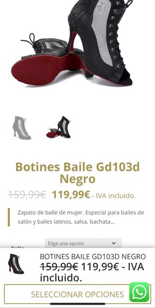 Botines de baile de salón negros y rojos.