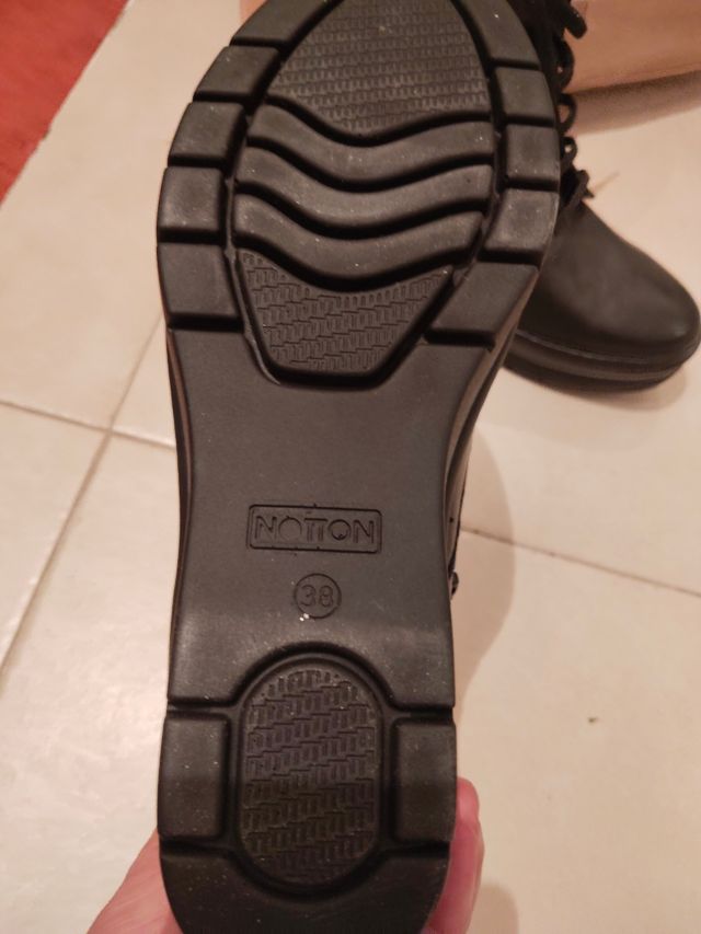 Botines negros mujer - tacón cuña a estrenar