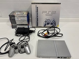 PS2 Slim (PlayStation 2) Plata y juegos