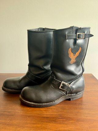 Harley Davidson stivali biker in pelle nera 42