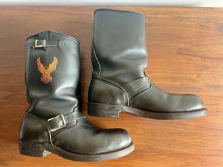 Harley Davidson stivali biker in pelle nera 42