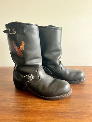 Harley Davidson stivali biker in pelle nera 42