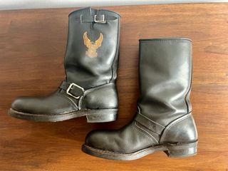 Harley Davidson stivali biker in pelle nera 42