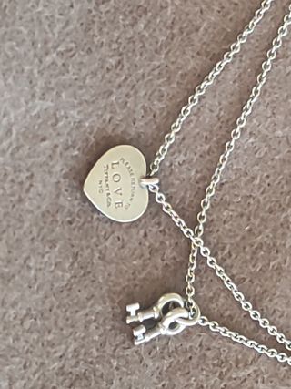 Pulsera Tiffany & Co. plata - Corazón y llave