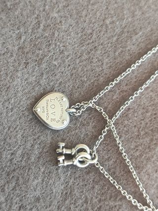 Pulsera Tiffany & Co. plata - Corazón y llave