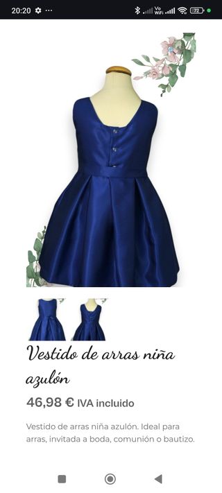 Vestido niña azulón - celebración