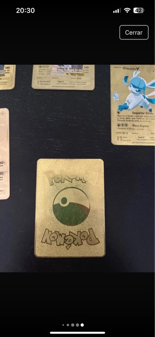 5 cartas Pokémon doradas