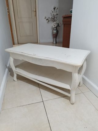 Mesa centro blanca - madera
