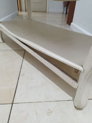 Mesa centro blanca - madera