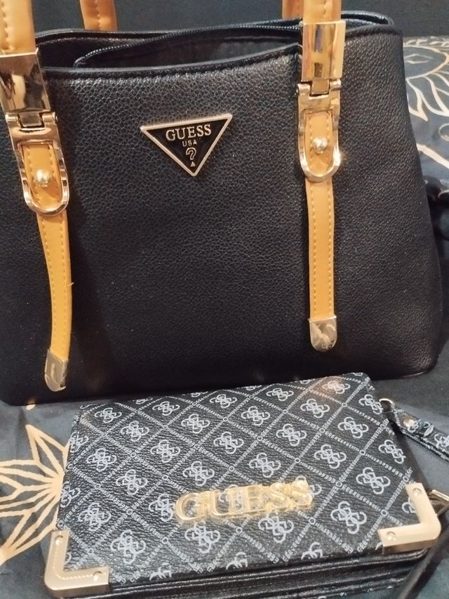 Bolso Guess negro y marrón