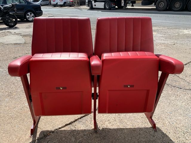 Butacas cine teatro vintage rojas