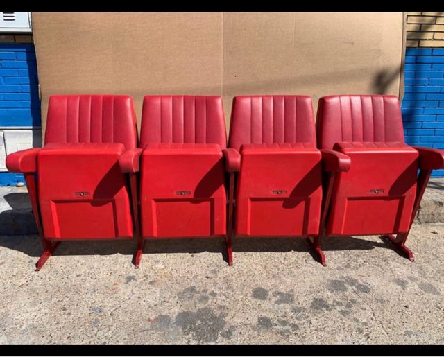 Butacas cine teatro vintage rojas