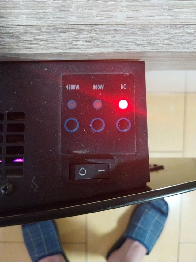 Chimenea eléctrica decorativa negra función estufa