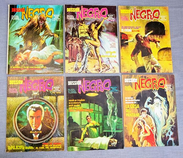 Lote V, 6 Revistas Dossier Negro años 70