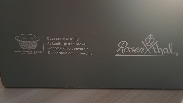 Casseruola Rosenthal bianca in porcellana