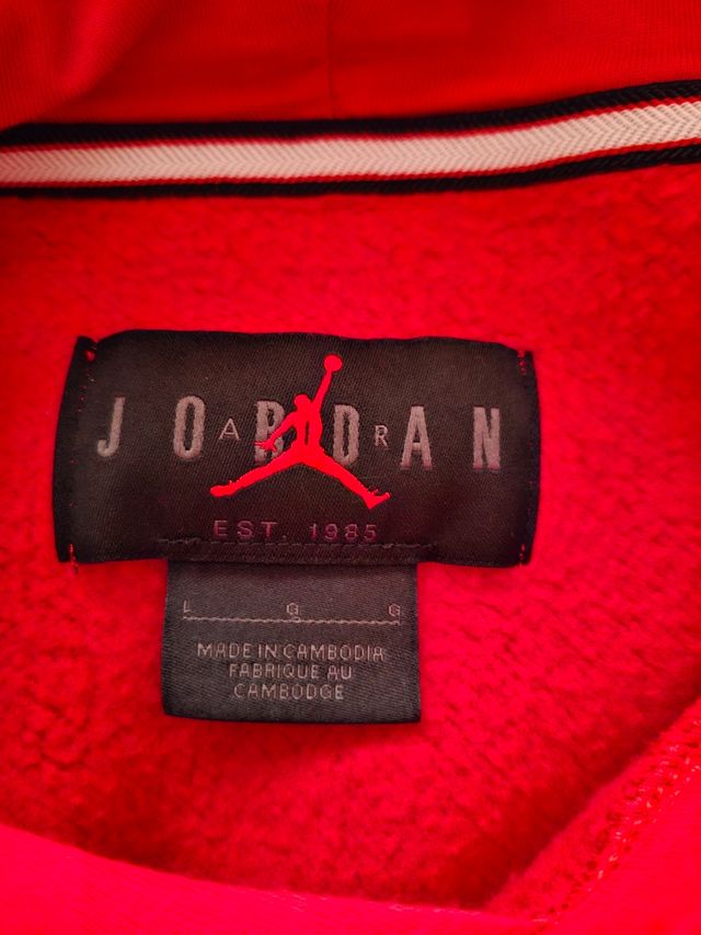 Sudadera Jordan roja hombre