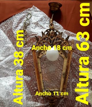 2 Faroles de bronce estilo isabelino