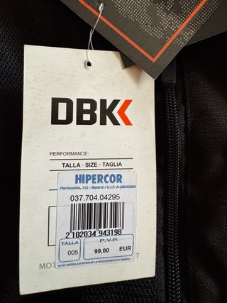 Chaqueta moto DBK negra reflectante
