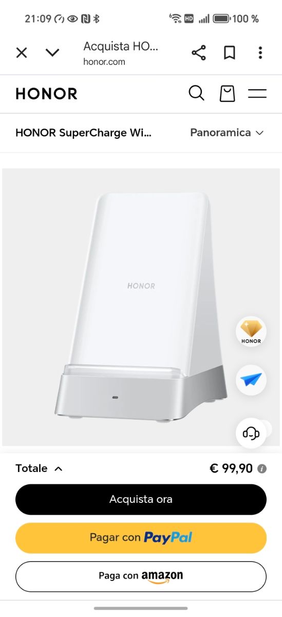 Base carga inalámbrica HONOR (100W)