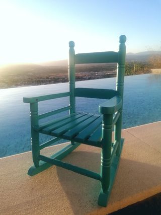 Silla mecedora infantil madera