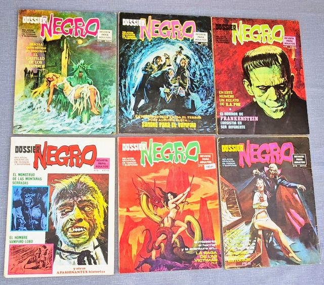 Lote III, 6 tebeos Dossier Negro años 70