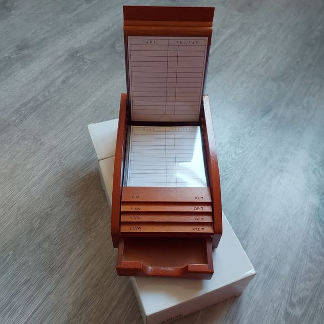 Agenda Telefono Madera Vintage