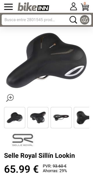 Sillín bici Selle Royal Lookin, muy cómodo.