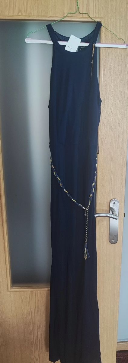 Vestido largo azul marino