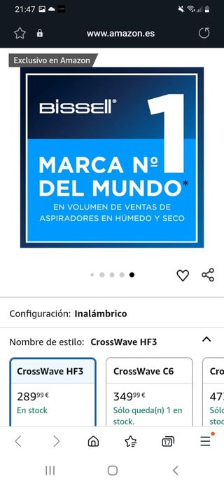 BISSELL CrossWave HF3 aspiradora