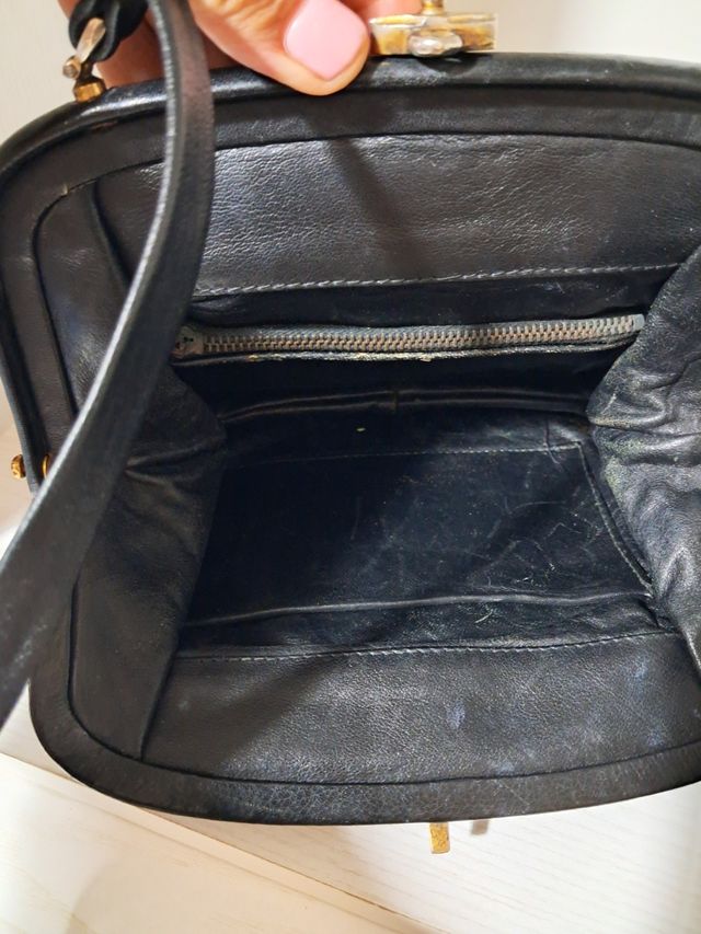 Borsa a mano vintage nera
