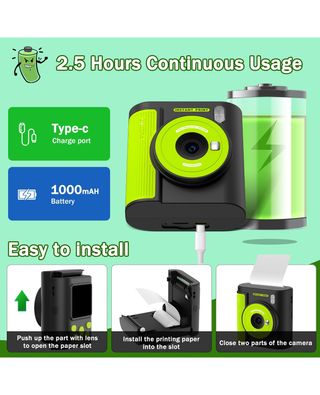 ★ Cámara Autoimpresión de fotos B/N para niños