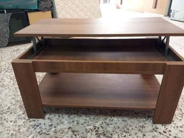 Mesa centro extensible marrón