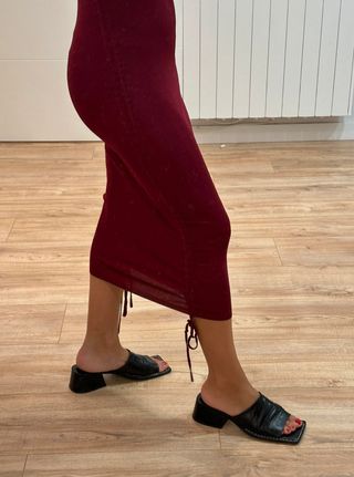 Vestido midi rojo verano