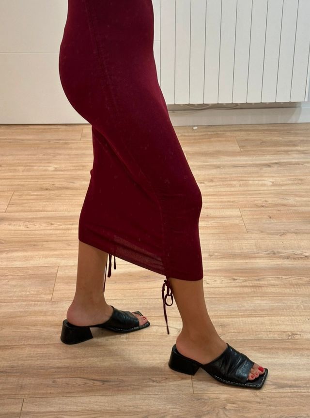 Vestido midi rojo verano