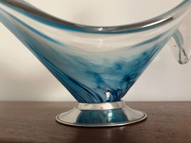 Pieza decorativa de cristal soplado estilo Murano