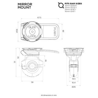 Soporte Espejo Quad Lock Moto/Scooter