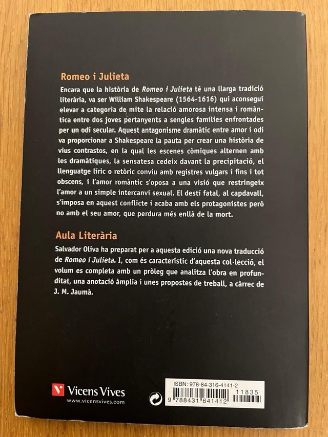 Romeo I Julieta, Aula Literaria N/c