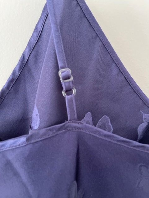 Camicia notte viola farfalle