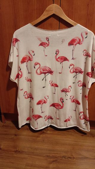 Blusa flamencos, overside 