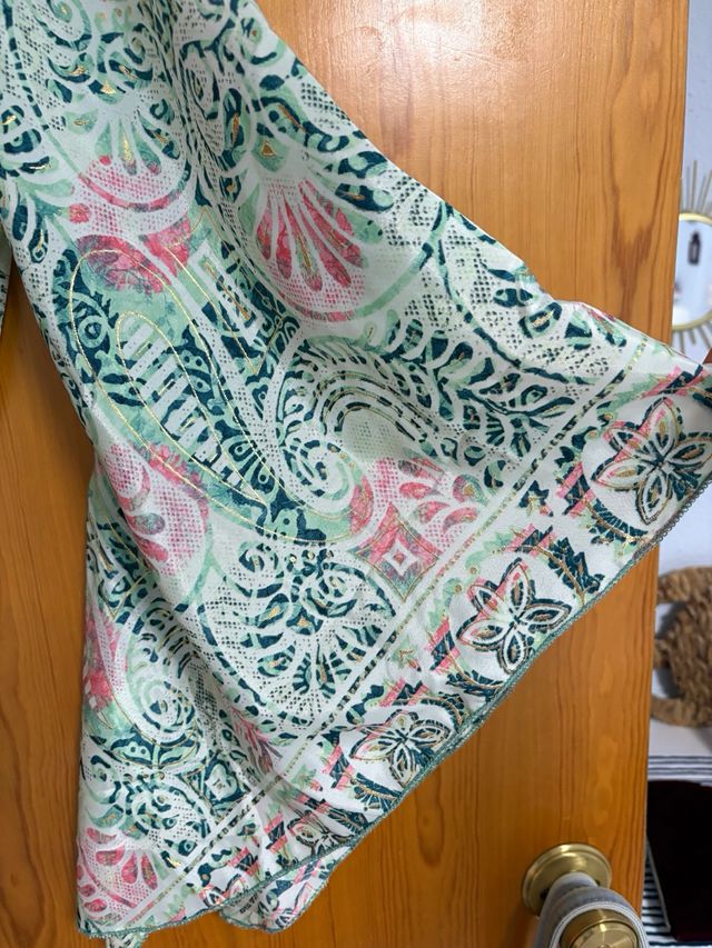 Blusa boho chic - Verde y Rosa