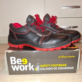 Zapatos seguridad Be9work - negros y rojos