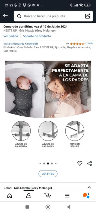 Cuna colecho Kinderkraft Neste Up