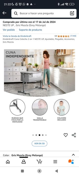 Cuna colecho Kinderkraft Neste Up