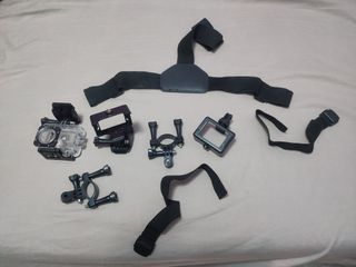 Soporte Cámara deportiva (estilo GoPro)+accesorios